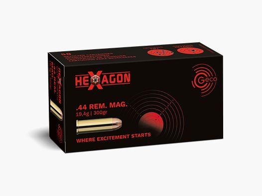 GECO .44 Rem. Mag. Hexagon - 50 cartouches