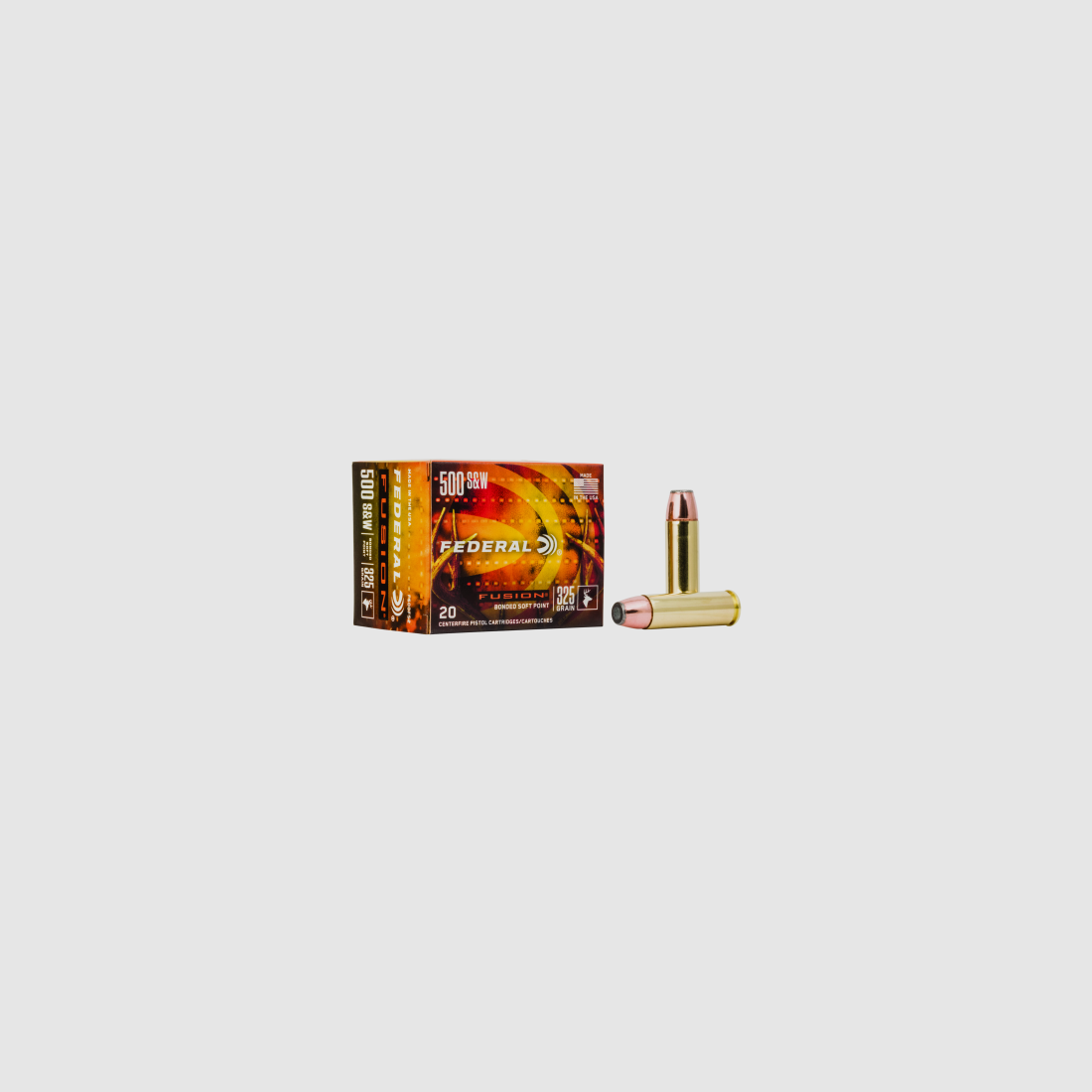 Federal Revolver Ammunition .500 S&W Mag. 21.1g Fusion Soft Point