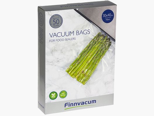 Sacchetti per aspirapolvere Finnvacum 30x40 cm, confezione da 50, rigati