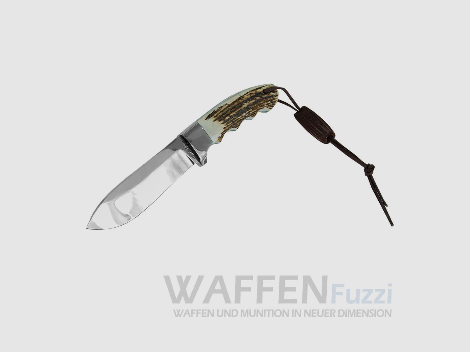 DNC cuchillo de caza Hubertus / cuerno de ciervo acero Böhler 440C