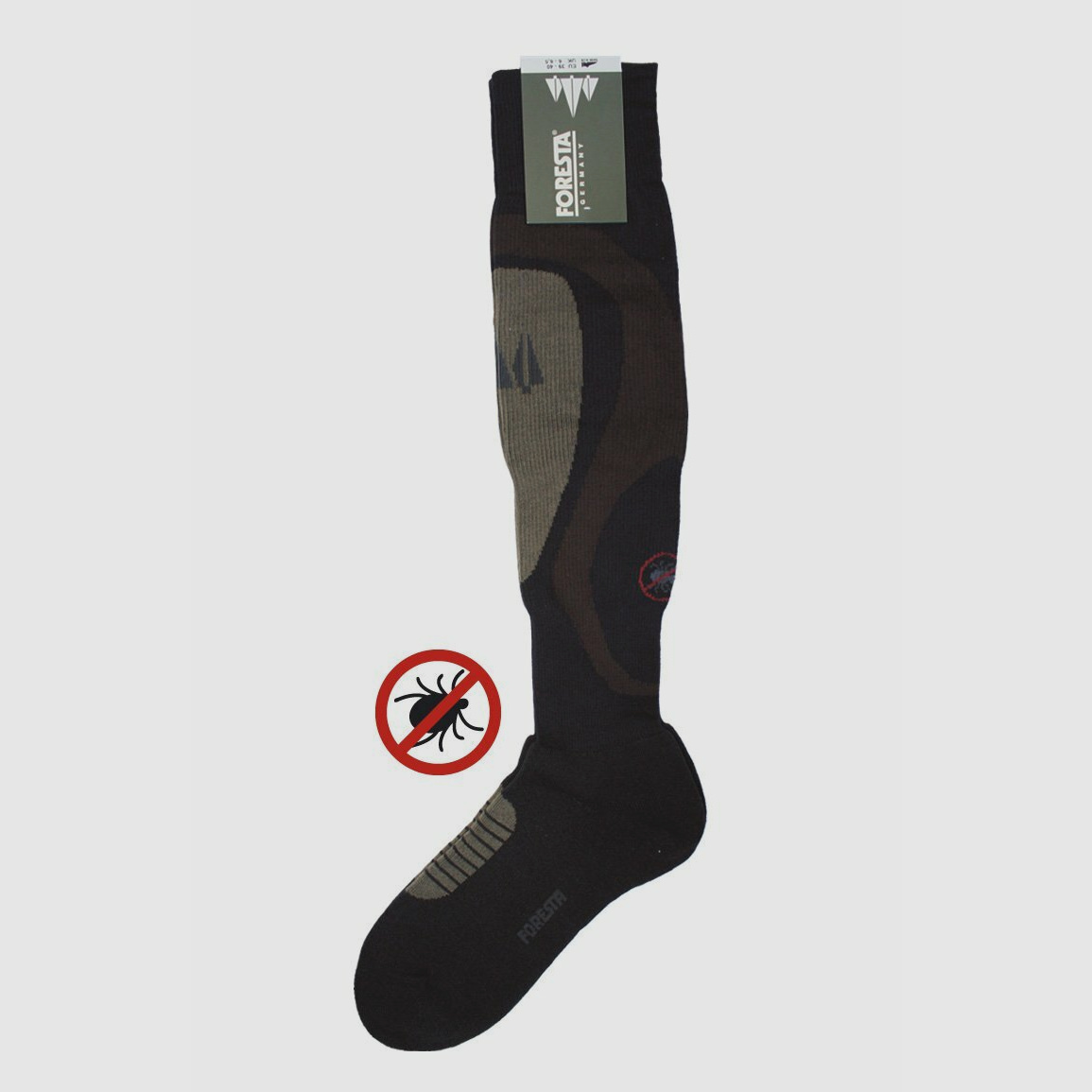Kniestrumpf Anti Zecke 41 schwarz