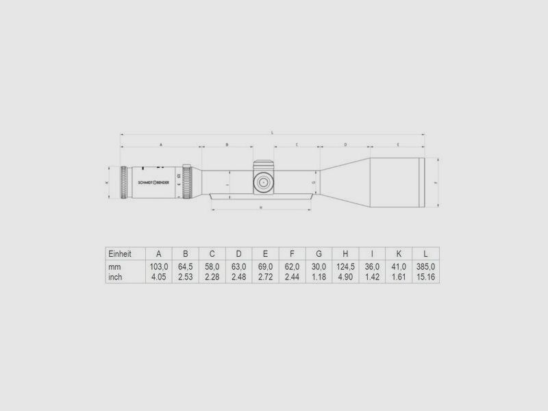 Hunting Scope Schmidt & Bender 2.5-10x56 Classic Reticle L3