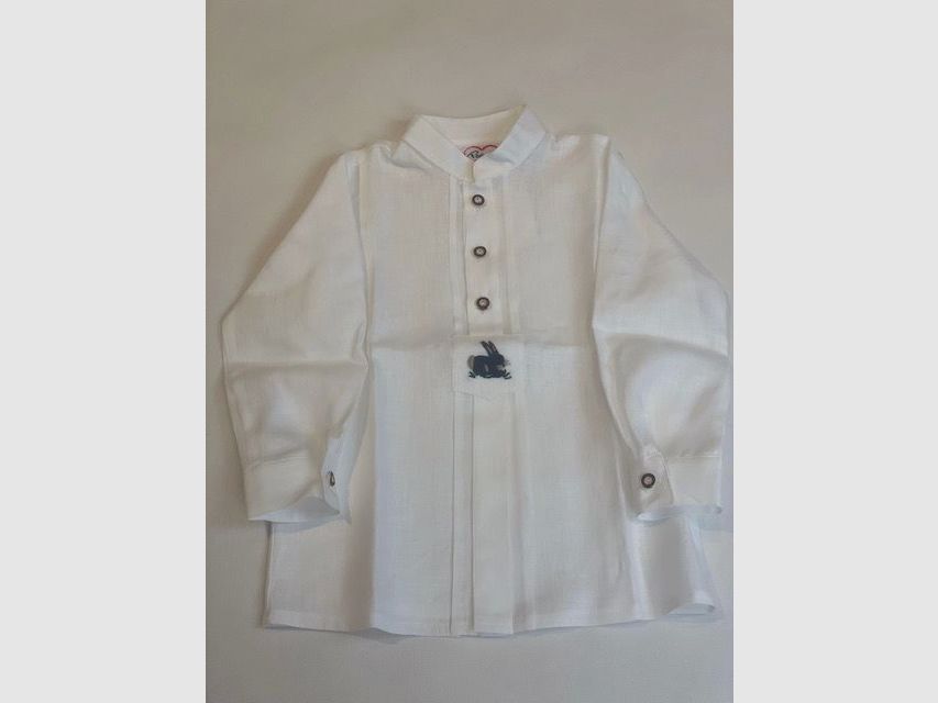 Pacher Hemd Hase in Weiss