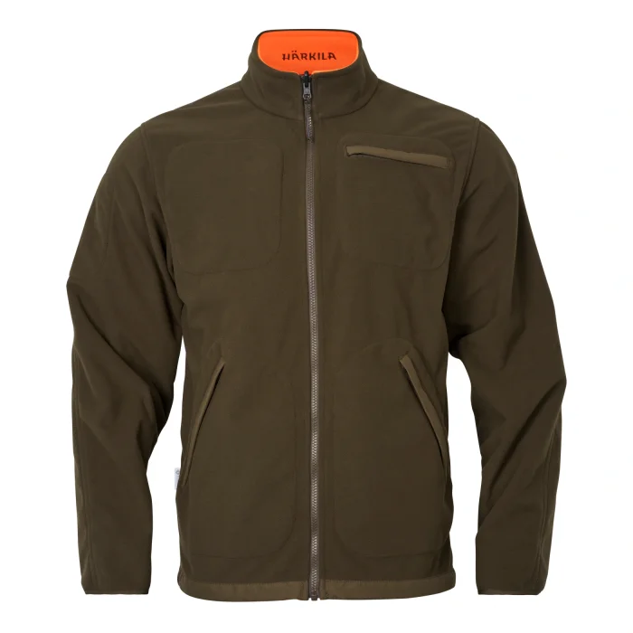 Polarowa kurtka dwustronna HARKILA Kamko Blaze rev. fleece - Orange blaze/Willow green GORE-TEX WINDSTOPPER (121933006), zdjęcie 3 z 12