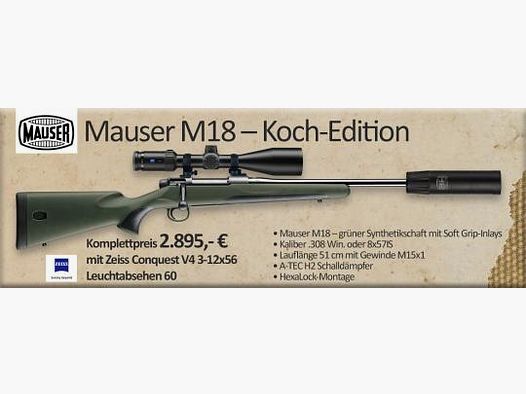 Mauser M18 Cook Edition in 8x57IS Complete offer