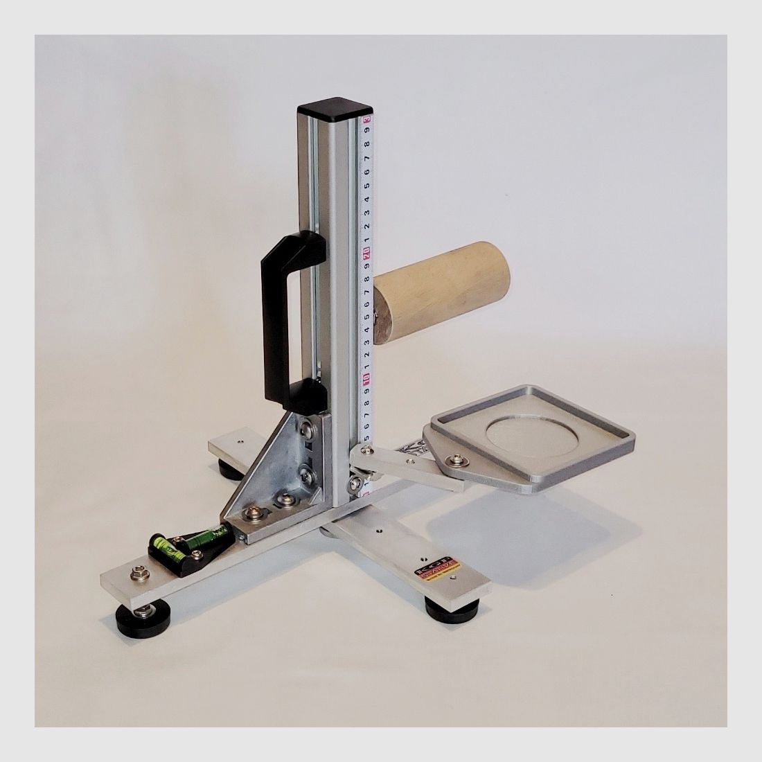 KGF Auflagestativ - Auflageständer Alu X-300-Ultimate klappbar mit Buchenholz-Auflage, Waage, Griff, Maßband + Munitionshalter