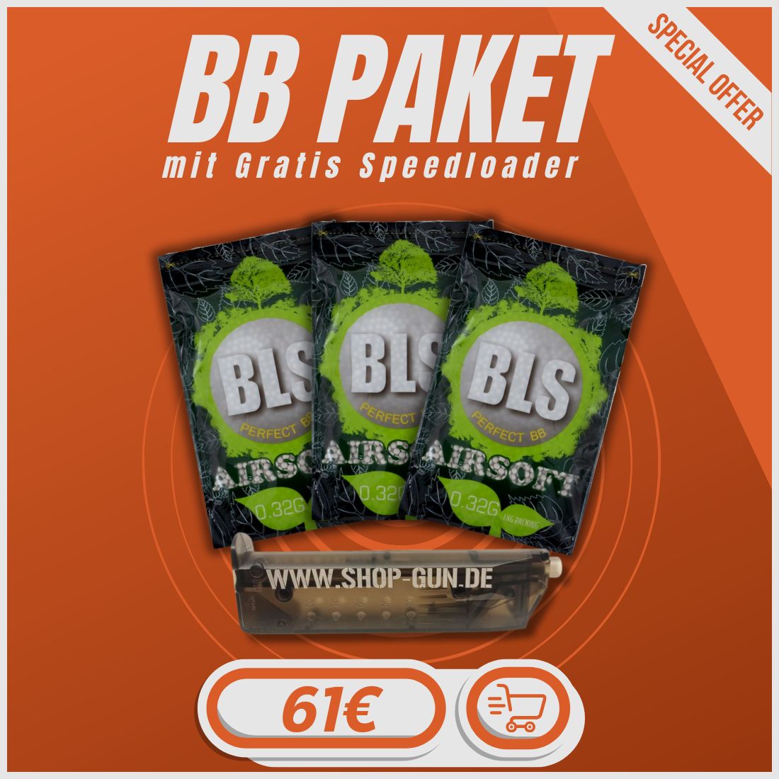 0.32g BLS BIO Sparpaket mit Speedloader