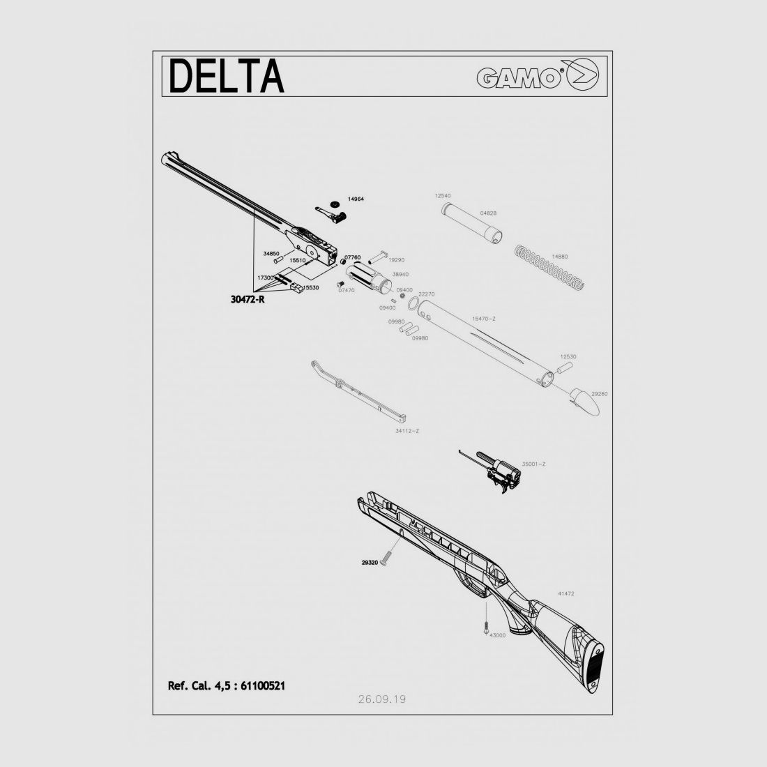 29320 - Gamo Vis Avt de Crosse Delta 4,5 mm, Bild 1 von 5