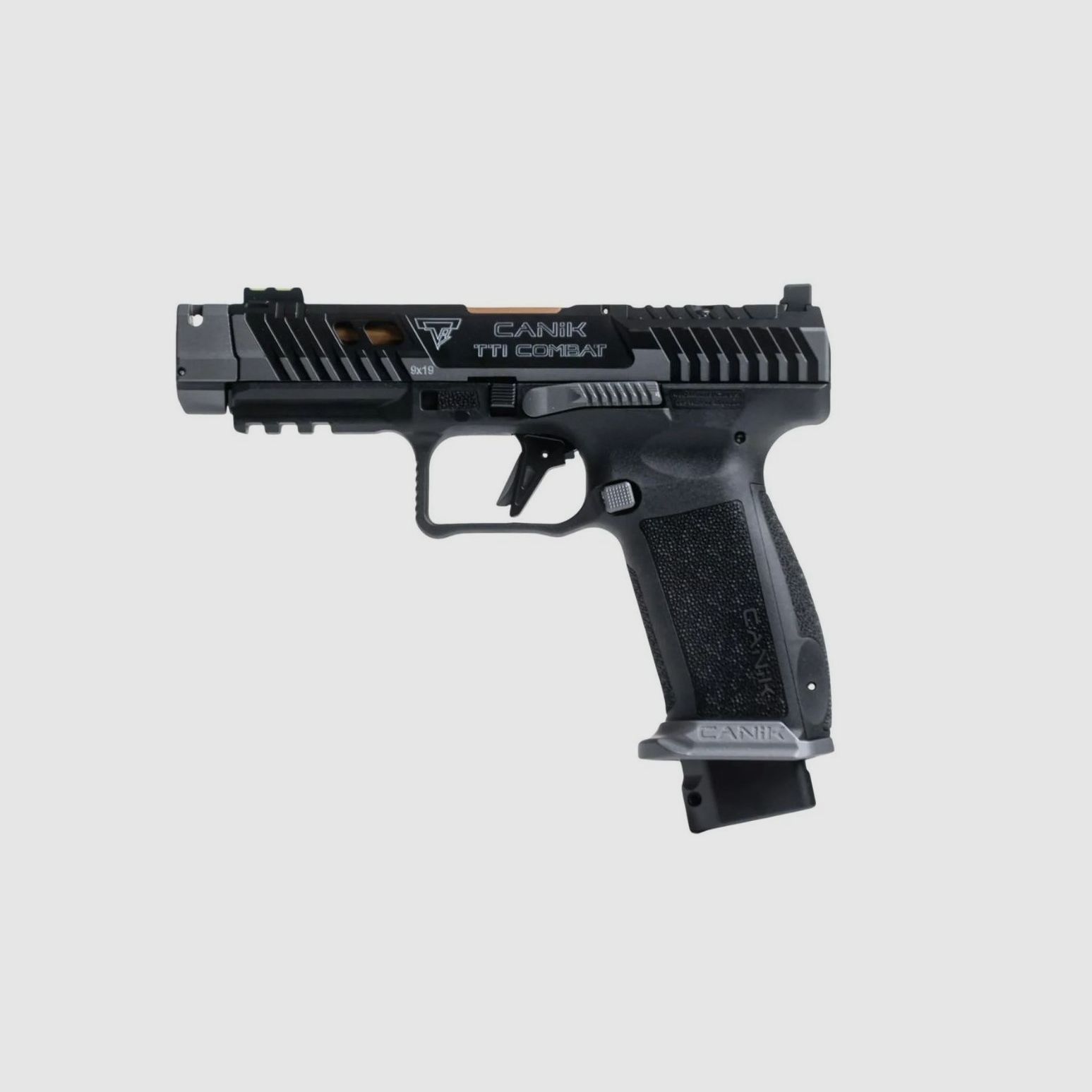 Pistole Canik TTI Combat Smoke, 9×19, 19 Schuss, Holster, Bild 1 von 2