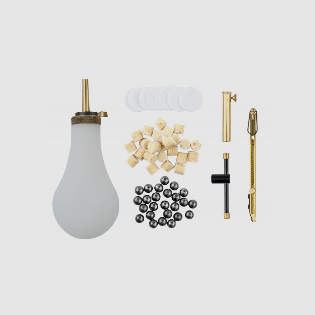 Set zur Ladung von Schwarzpulver mit Perkussion Kal. .44 und .45