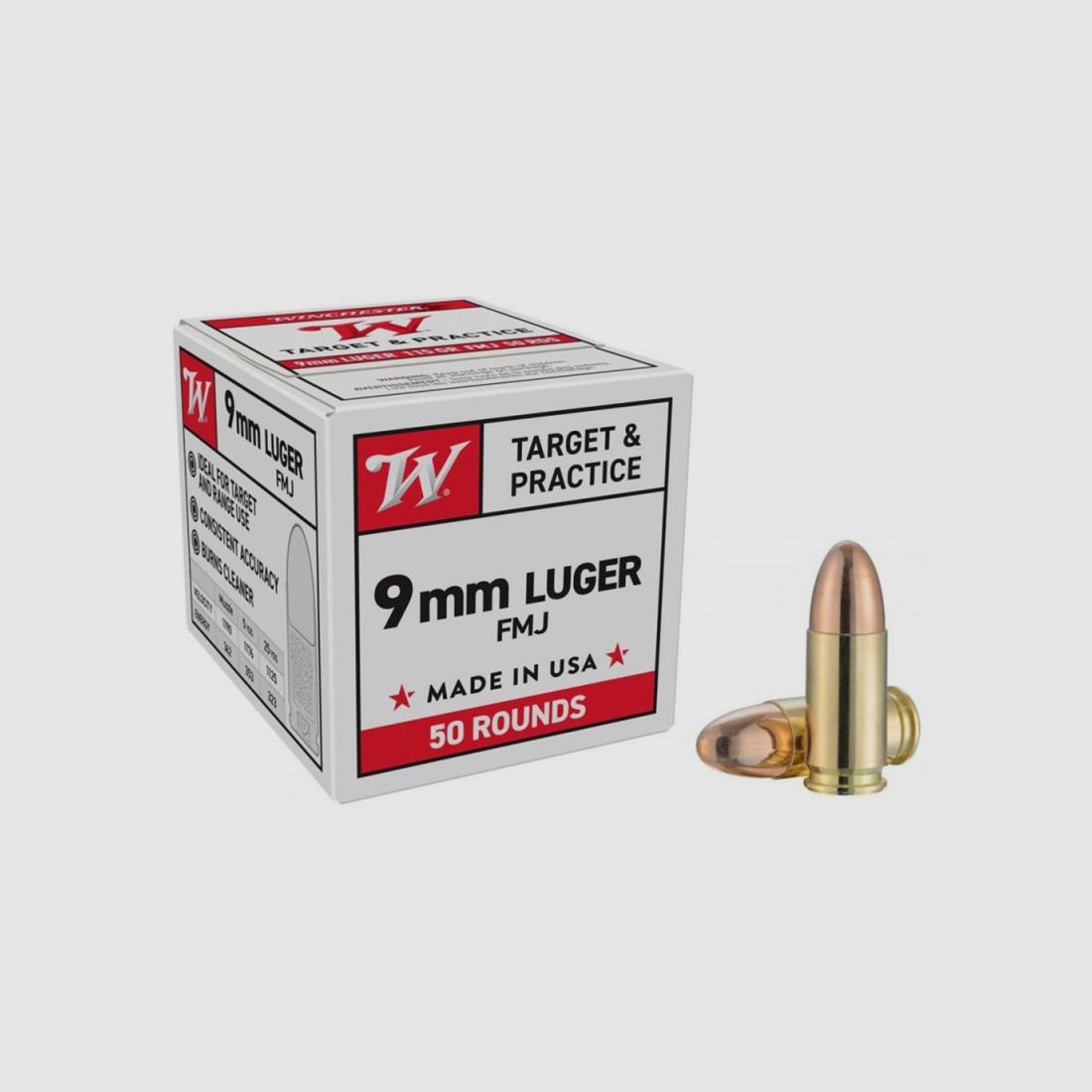 WINCHESTER TARGET&PRACTICE 9x19 124G FMJ