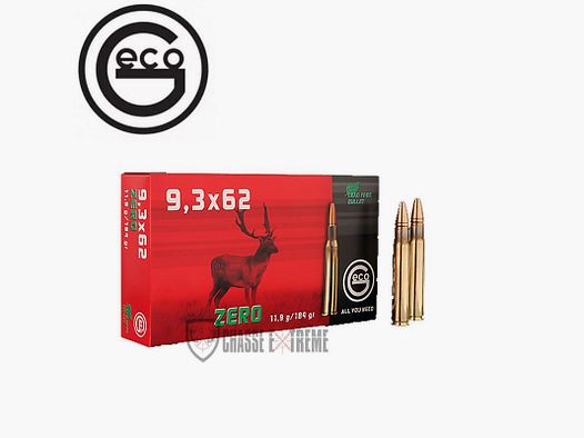 20 patronen GECO kal. 9,3x62 184gr ZERO