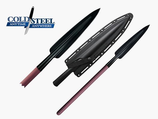 Afrikanischer Speer Assegai mit kurzem Schaft Cold Steel GesamtlĂ¤nge 96,5 cm Gewicht 771 g Scheide (P18)