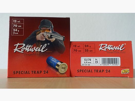 Rottweil Special Trap 24 2,4mm Kal 12/70 250 Schuß Rottweil Special Trap 24 2,4mm Kal 12/70