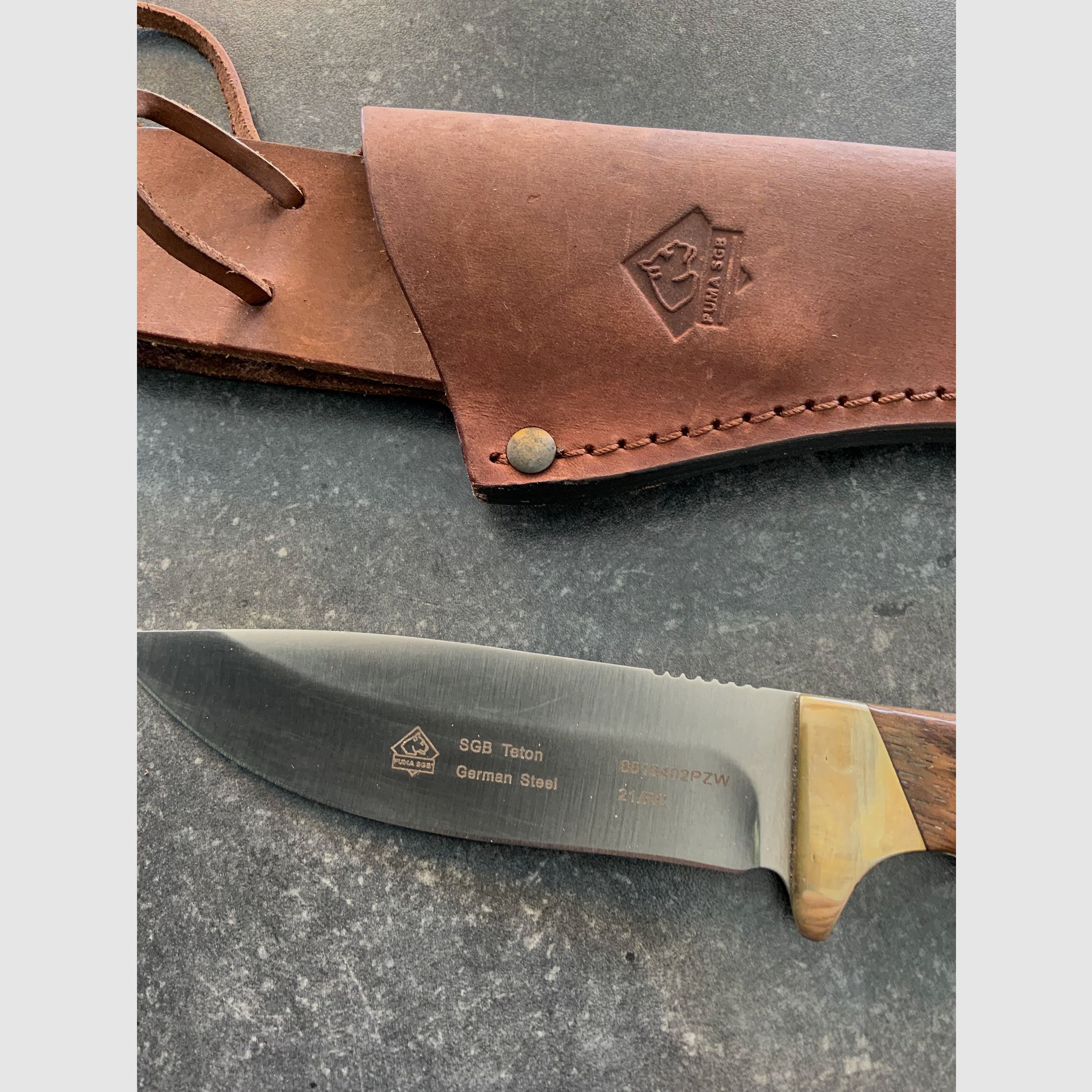 Puma Jagdmesser SGB Teton mit Lederscheide, neu