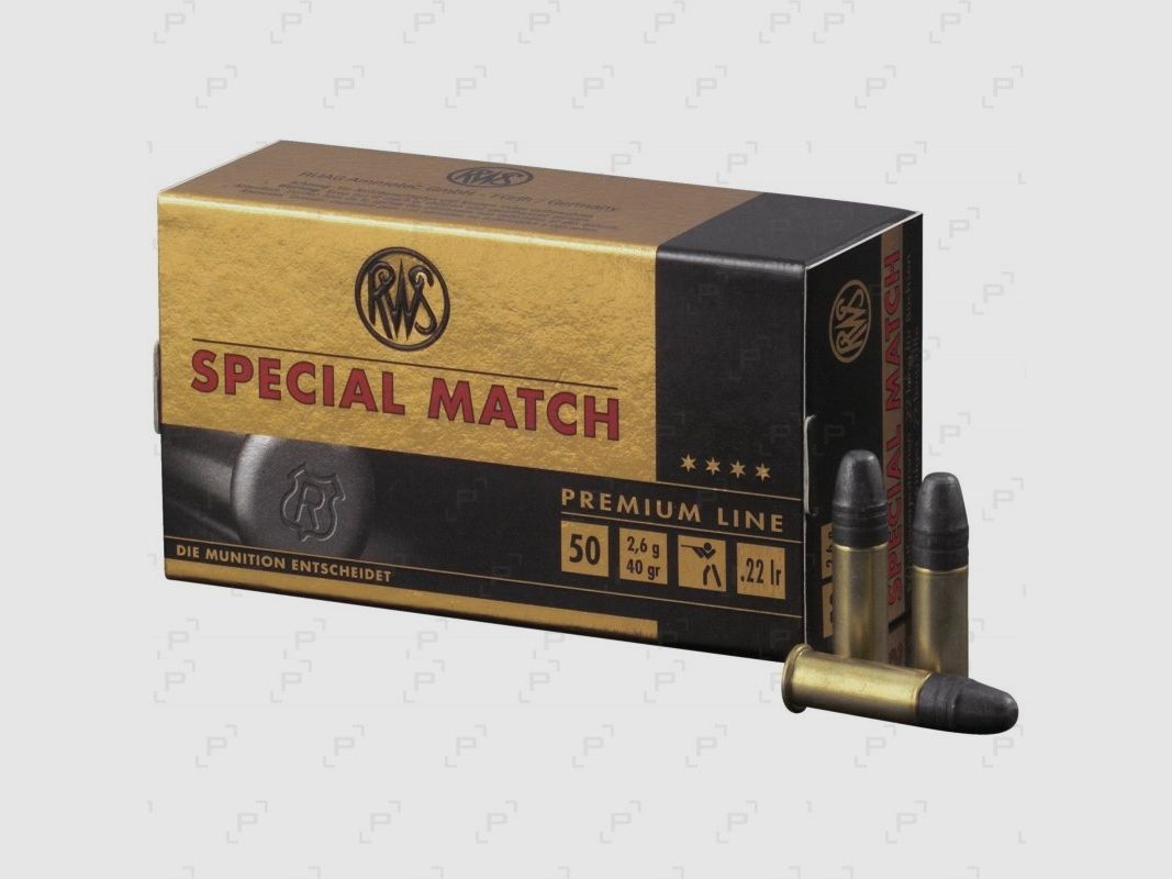 Zündhütchenpatronen Kaliber 22 LR RWS PREMIUM LINE SPECIAL MATCH