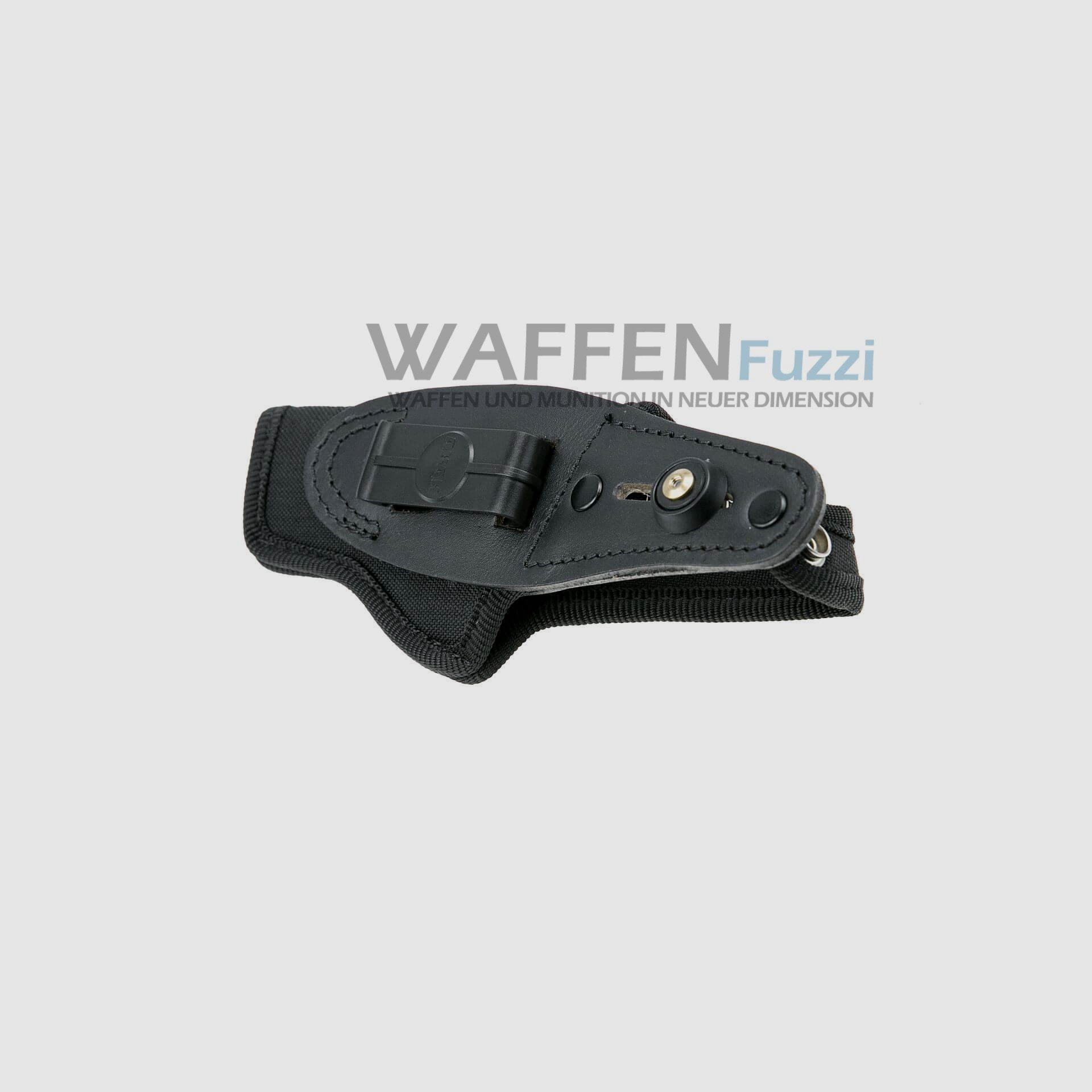 Holster de ceinture avec clip pour grandes pistolets avec fermeture à bouton réglable, image 3 sur 3