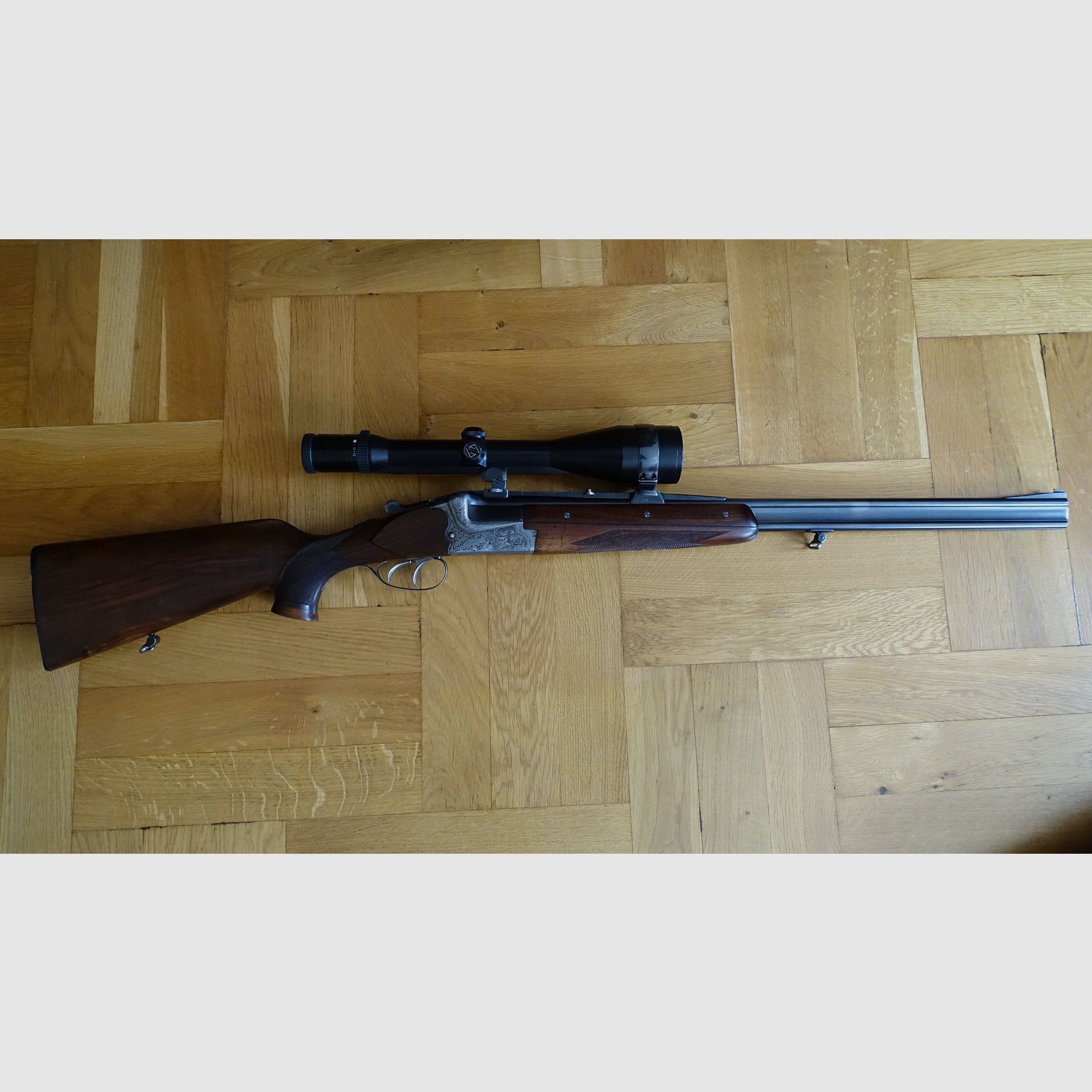 Bockdoppelbüchse Merkel BDB 221E 8x57JRS / Zeiss Diavari 3-12x56