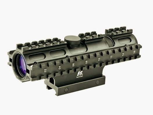 Lunette NC Star triple rail 2-7X32, reticule P4 sniper