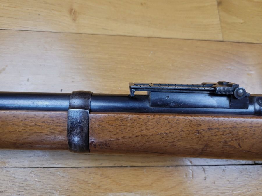 Splendide fusil d&rsquo;infanterie Mauser 1871/84 – Intégralement mono-matricule – Arsenal prussien de Spandau – Prestigieuse attribution au 1er Grenadier de la Garde Kaiser Alexandre – canon neuf – pièce en état TBE ++, image 22 sur 34