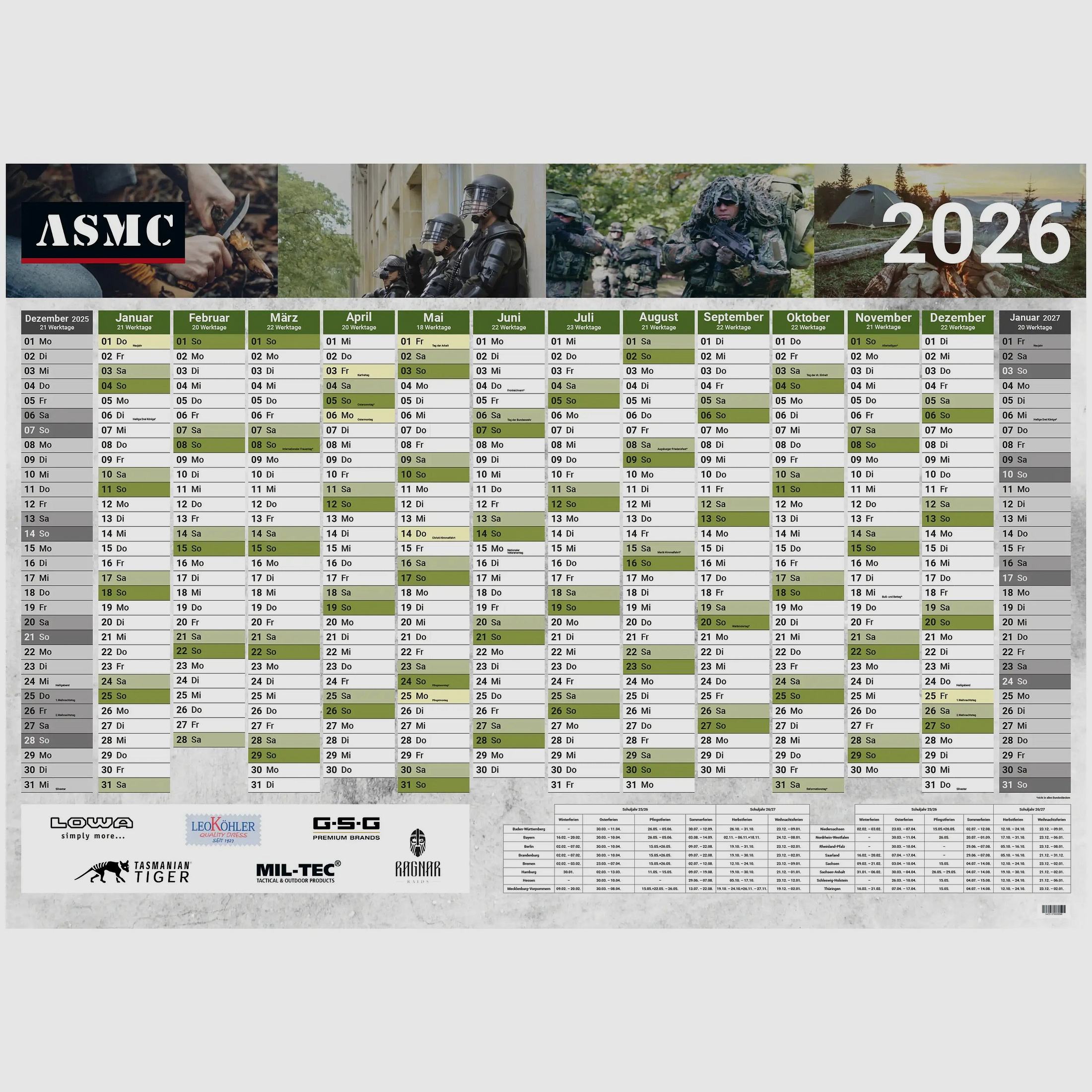 ASMC Wandkalender A1 2026
