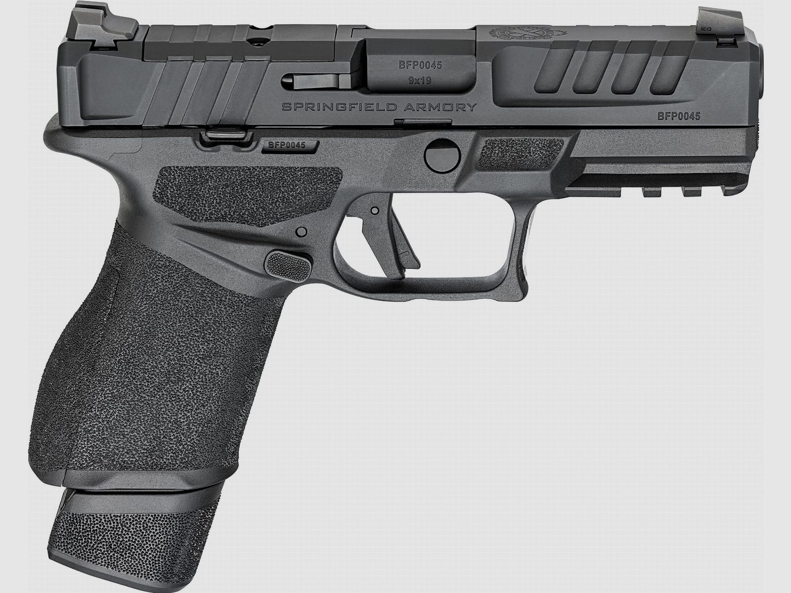 Pistolet HS-Echelon 4.0 Compact, kal. 9x19mm z lufą 4", systemem VIS, przyrządami 3-dot z trytem, czarny, zdjęcie 5 z 6