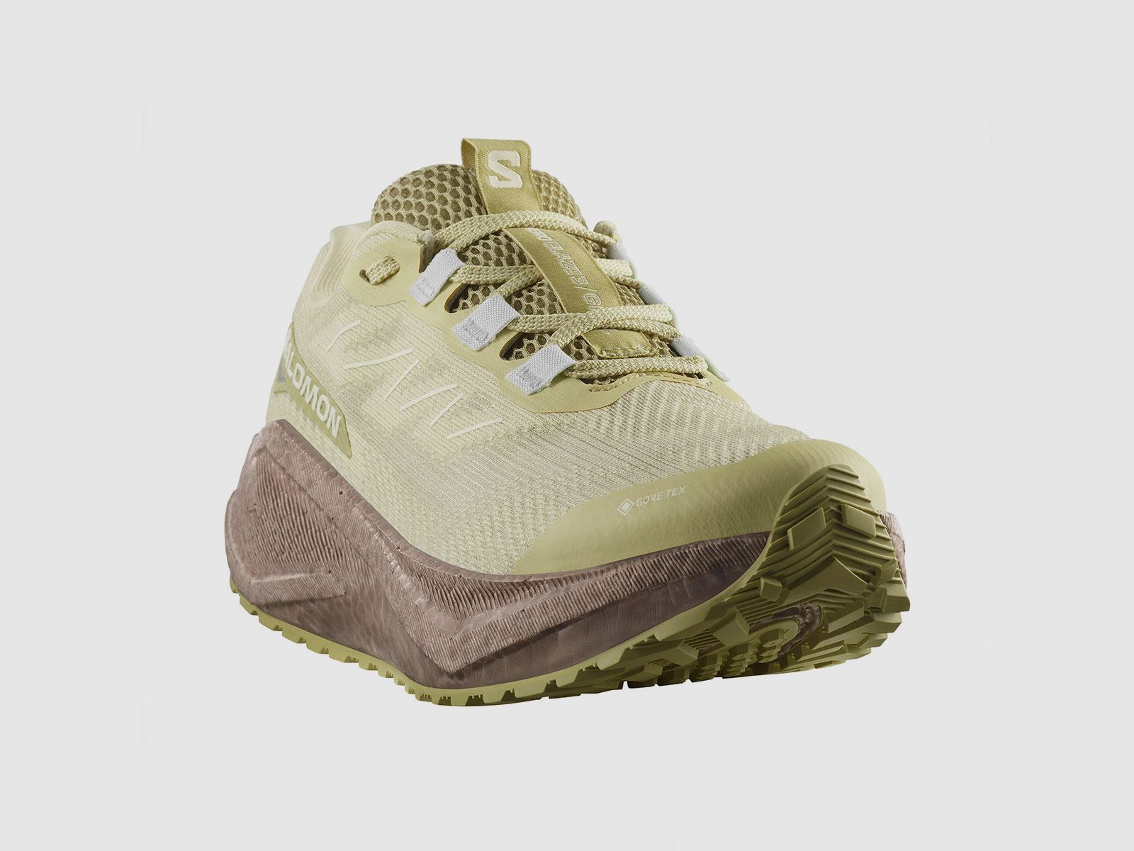 SALOMON – WOMEN – AERO BLAZE 3 GRVL GTX W Green Haze / Iron / Ice Flow, image 5 of 6
