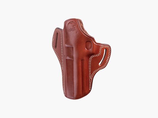 Pancake Holster 6" Cuero Marrón LH DE XIX L5/L6