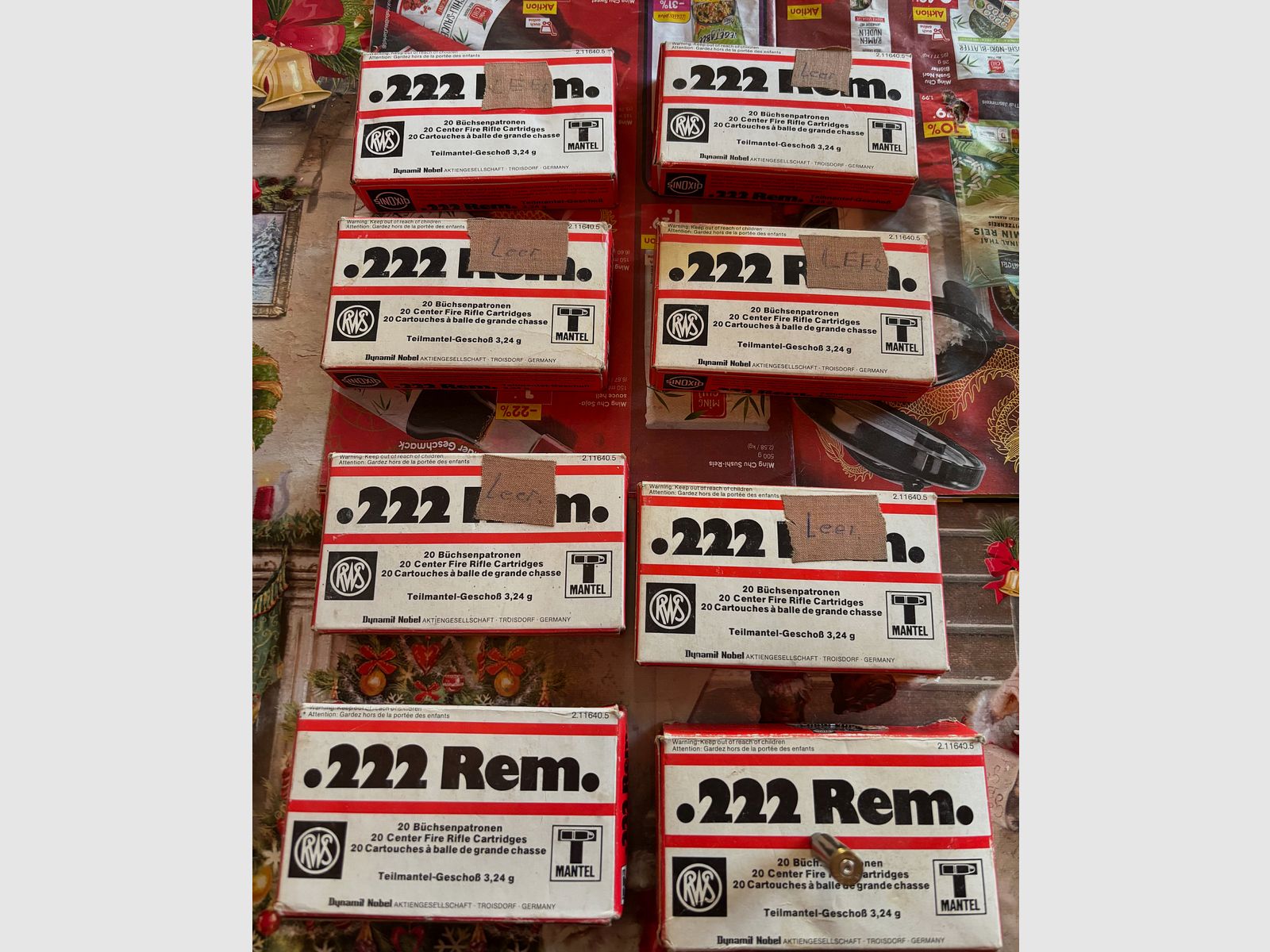 149 Abgeschlagene leere Hülsen RWS .222