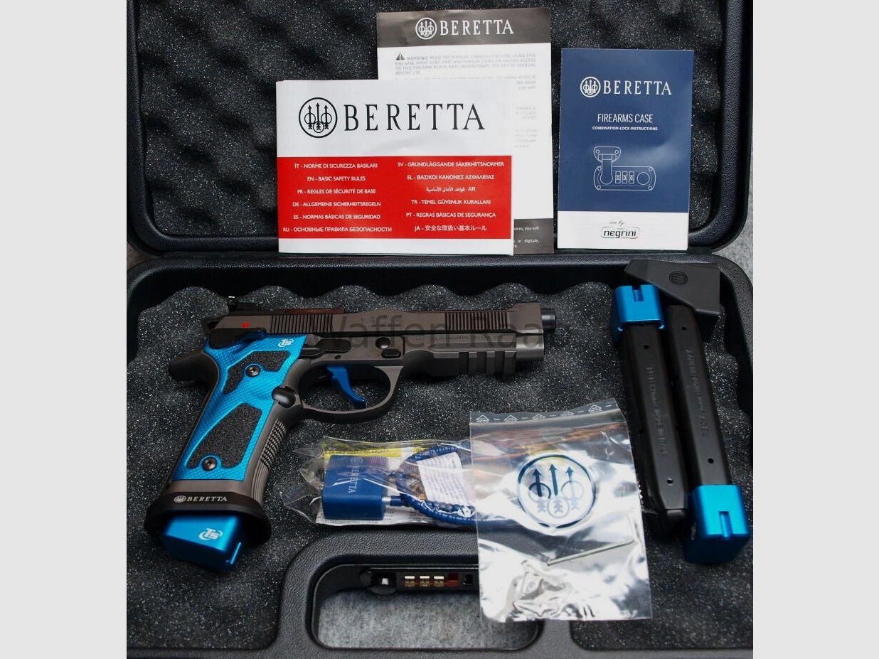 Beretta 92X Performance Dark Series RDO - Options complètes bleues