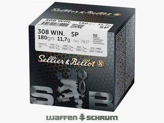 Sellier & Bellot Częściowa powłoka 11,7g - 180gr. .308Win