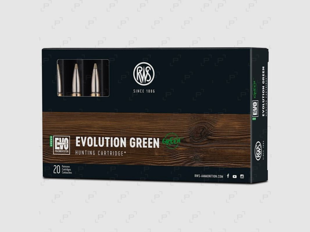 Caja de 20 cartuchos para caza mayor RWS EVO GREEN Calibre .270 WIN - 95 GR (SIN PLOMO)