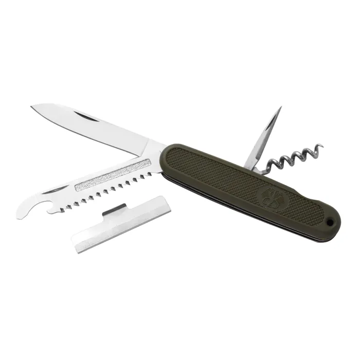 Coltello multiuso Bundeswehr con custodia - Replica - Oliva, immagine 2 di 3