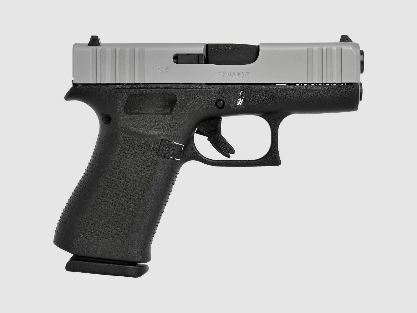 Glock 43X silver slide Pistole