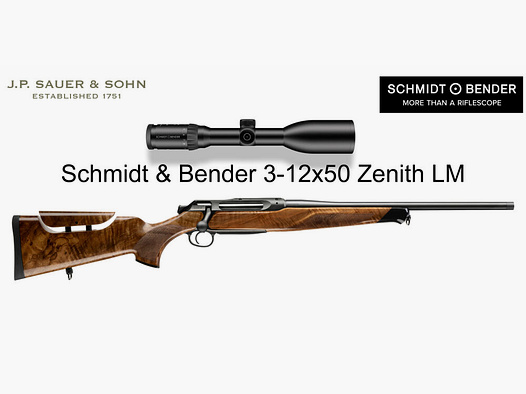 J.P. Sauer & Sohn Sauer 505 Ergo Lux Repetierbüchse HQ3 Ausstattungspaket Elegance + VSR | 8.5x55 Blaser | Schmidt & Bender 3-12x56 Zenith