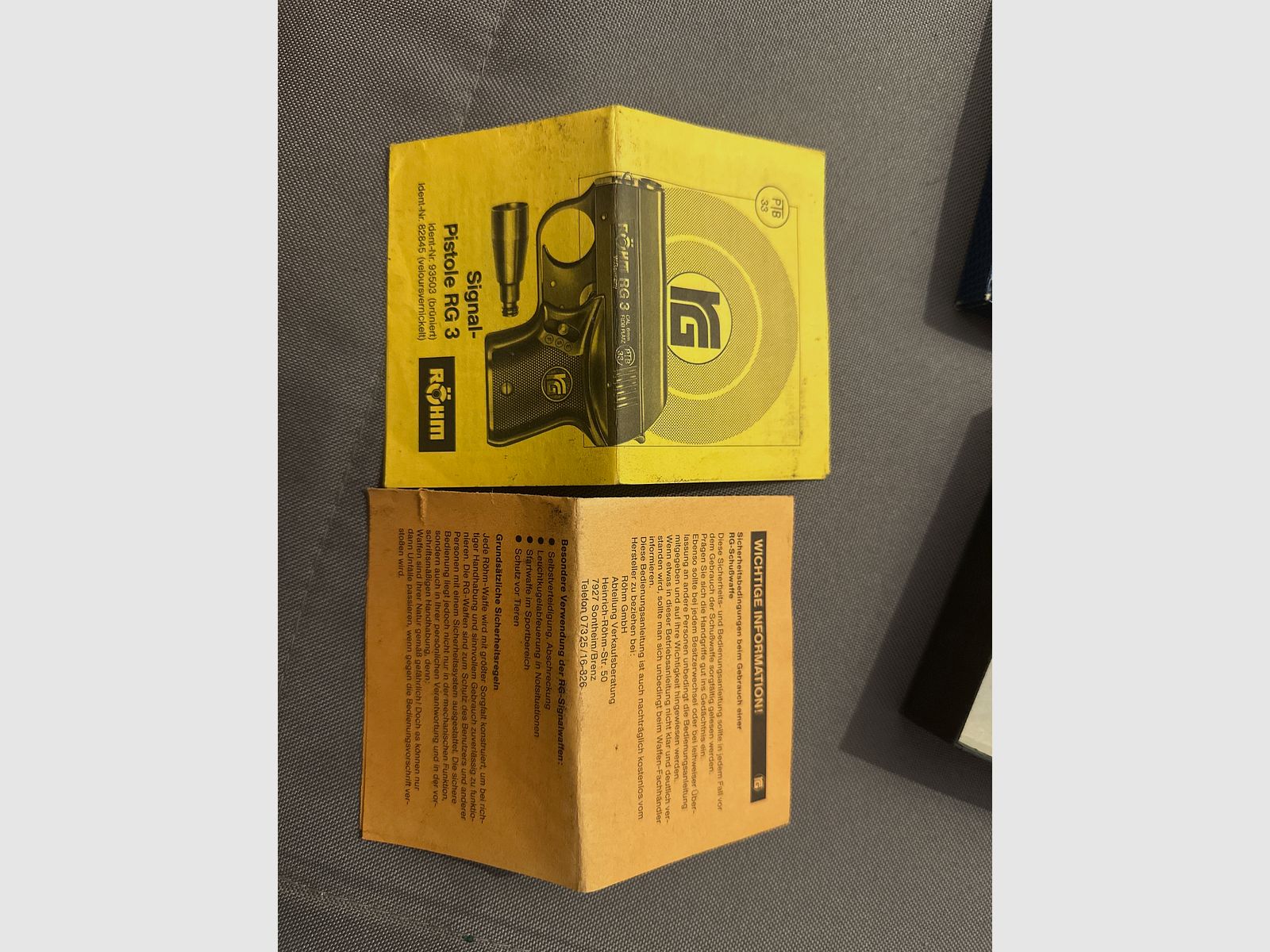 Röhm RG 3 pistolet alarmowy 6 mm Flobert Knall | OVP | 2 magazynki | instrukcja