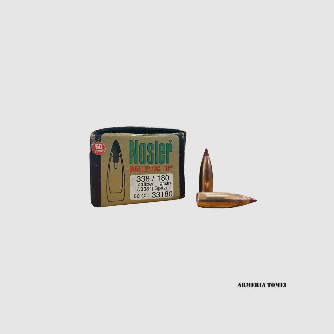 NOSLER – PALLE – 338 CALIBER 180GR BALLISTIC TIP (50PZ) -33180