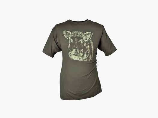 Hubertus T-Shirt Keilerkopf oliv