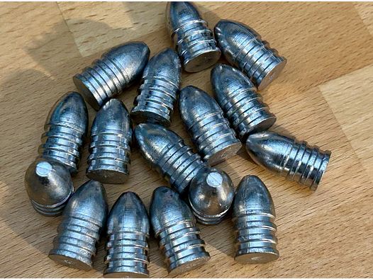 100 proiettili in piombo calibro .50 - 425 grain