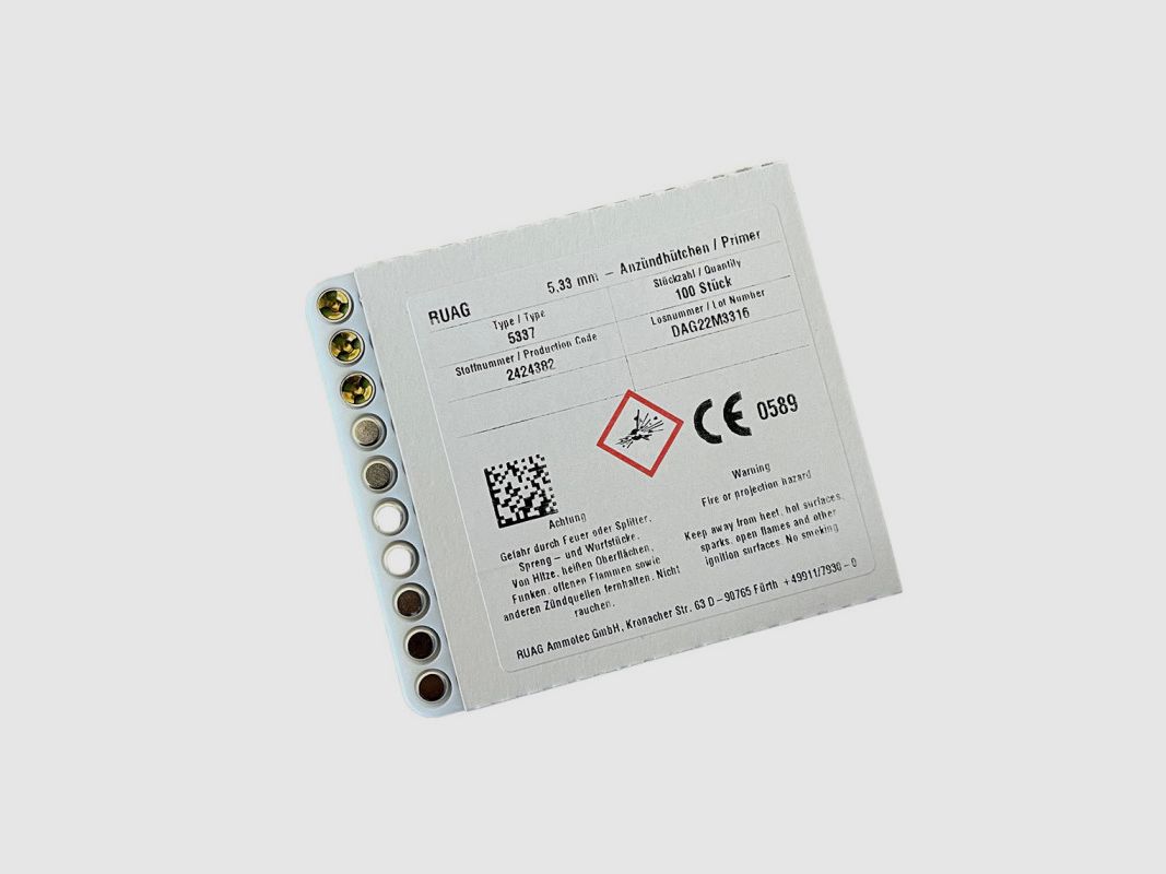 RWS ZÜNDHÜTCHEN GROSS PISTOLE 5337