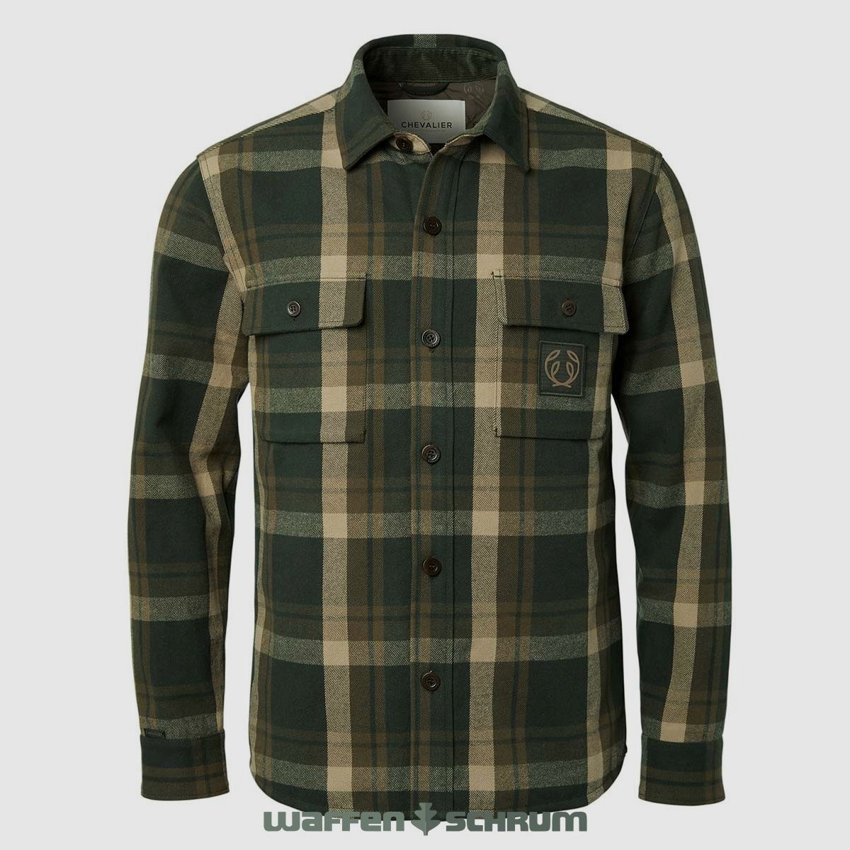 Chevalier Hemd Axe Overshirt Green Checked