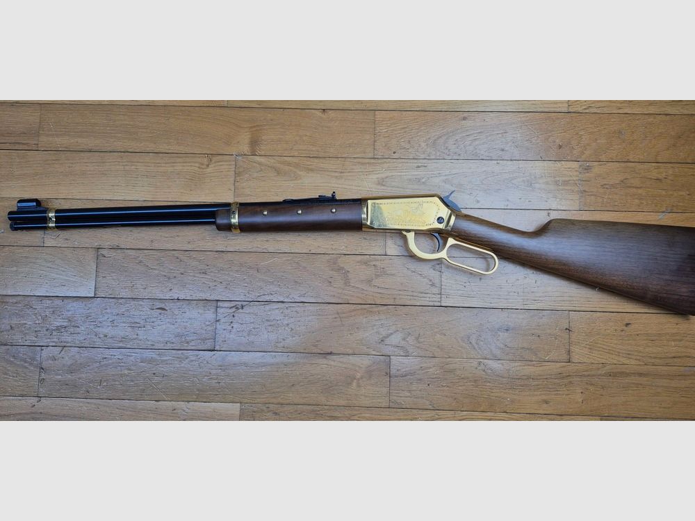 Schöne und sehr seltene Winchester Commémorative Typ 1894 in 22LR – Modell 94 22 Sammler « CHEYENNE » – 5000 Exemplare (!) – Waffe von 1977 – 9 Schuss – SELTEN Originalbox in TBE – Zustand nahezu neu – TBE+, Bild 23 von 38