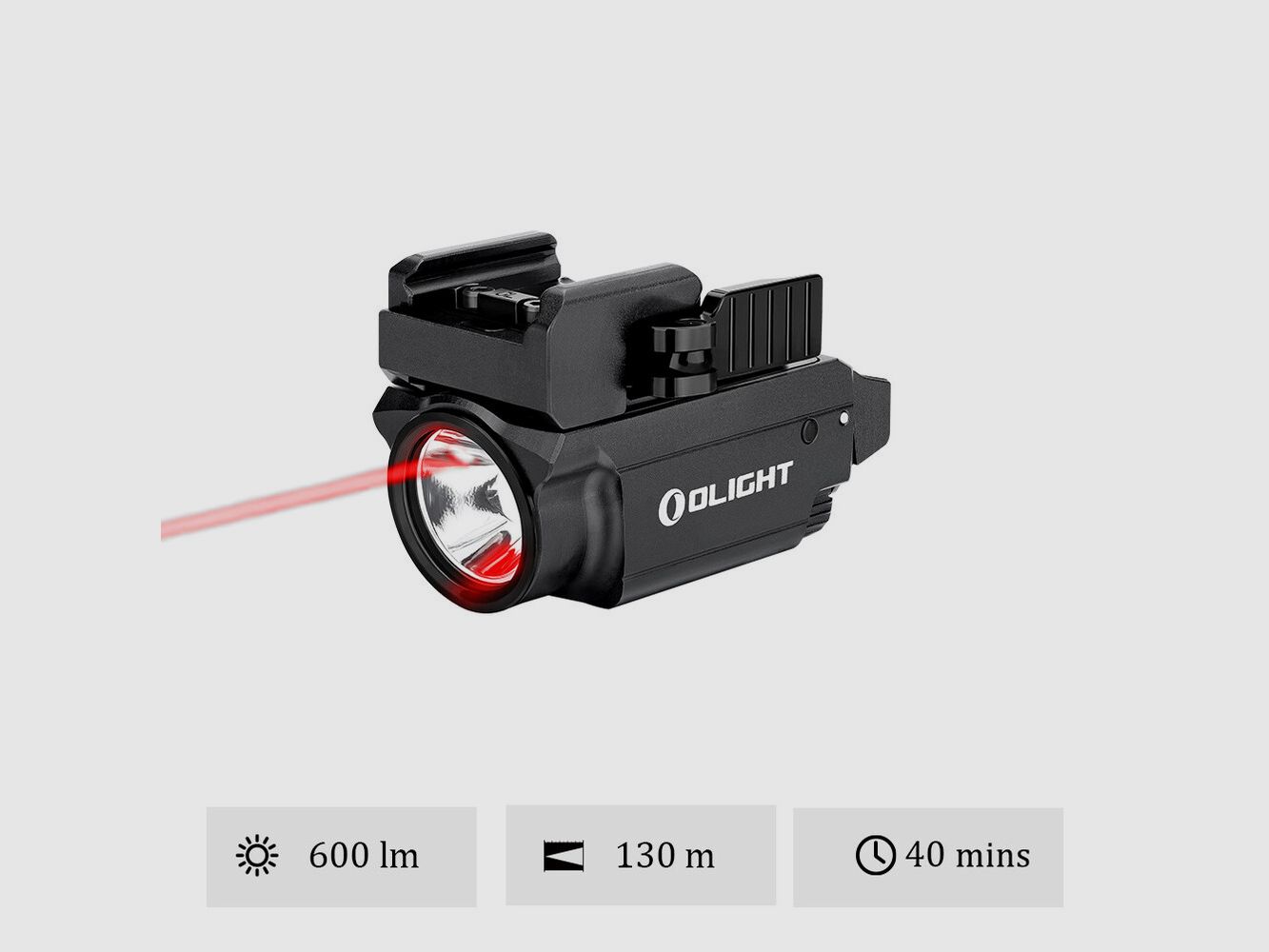 OLIGHT BALDR RL MINI - Taktische Lampe Schiene 1913 mit rotem Laser, Bild 1 von 4