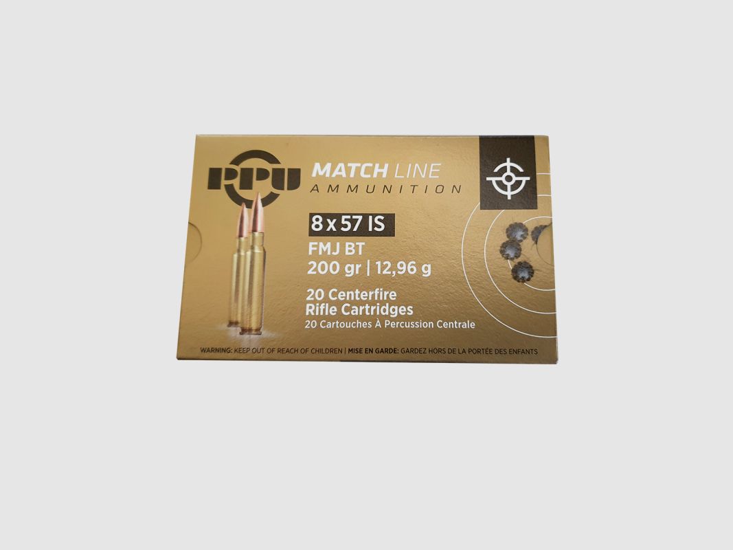 PPU 8X57 IS 200 GRS / 12,9 G FMJBT MATCH 20 STK