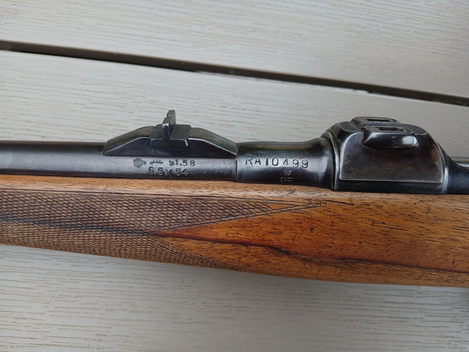 Krieghoff Repetierer Stutzen in 6,5x54, Mannlicher Carcano ?