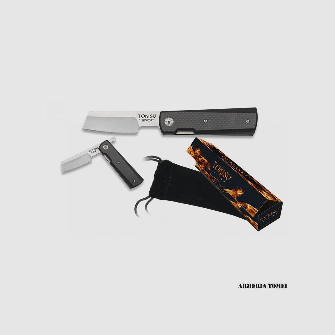 TOKISU – MES RAZOR BLADE HANDVAT VAN CARBONFIBER