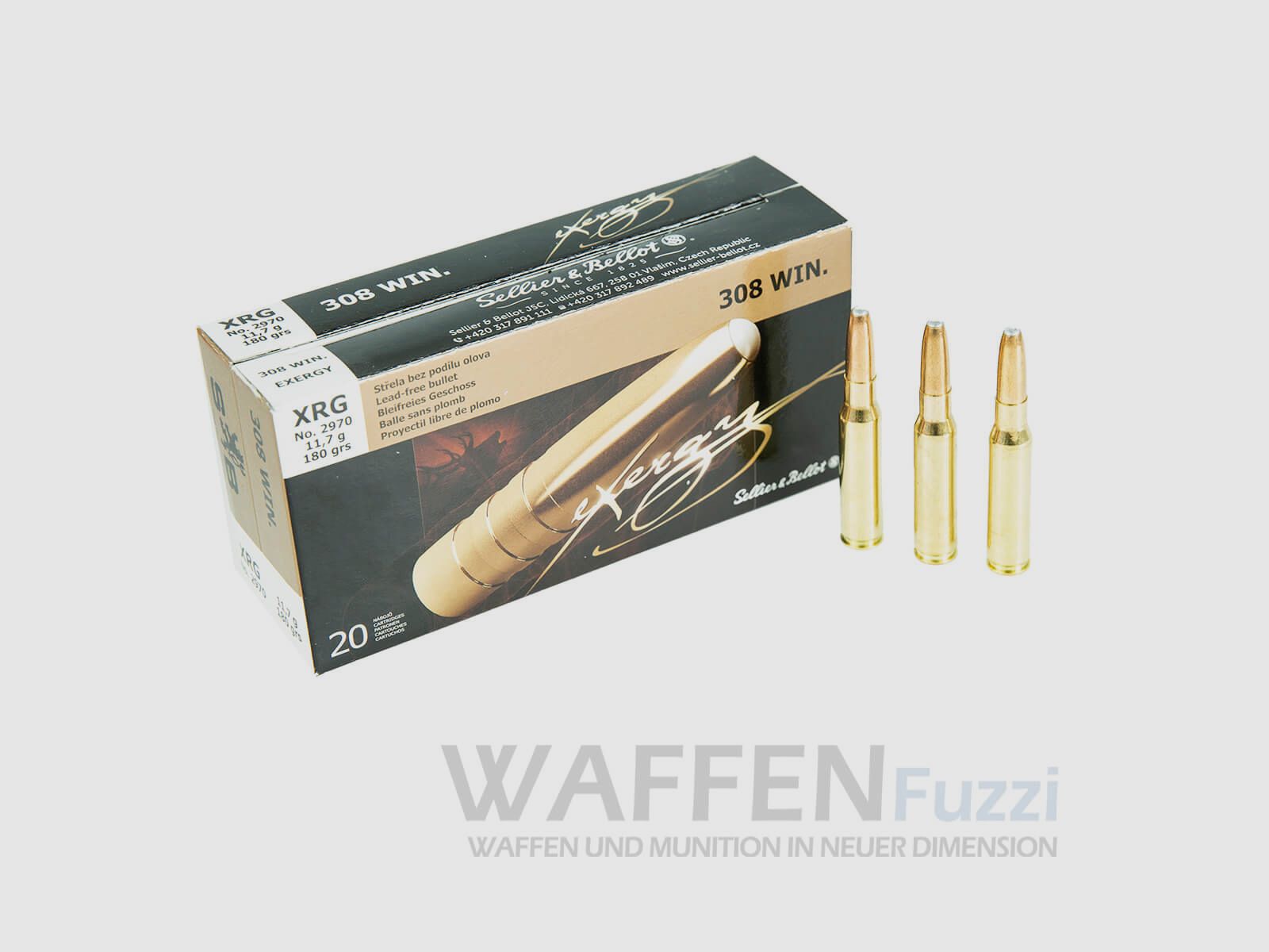 S&B .308 Win eXergy XRG loodvrije jachtpatronen 180 grs
