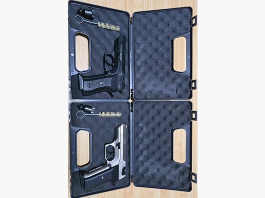 Record COP Nickel und Schwarz Schreckschuss 9mm PAK