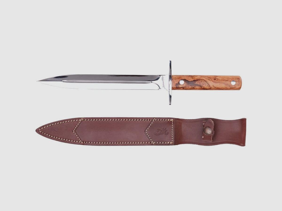 Cuchillo fijo Browning Dagger de madera de olivo