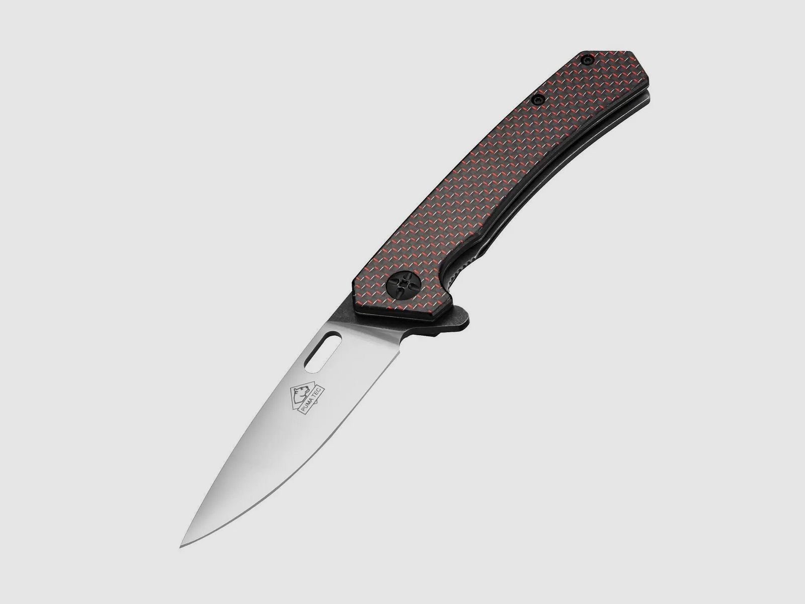PUMA TEC Folding Knife, Carbon with Clip